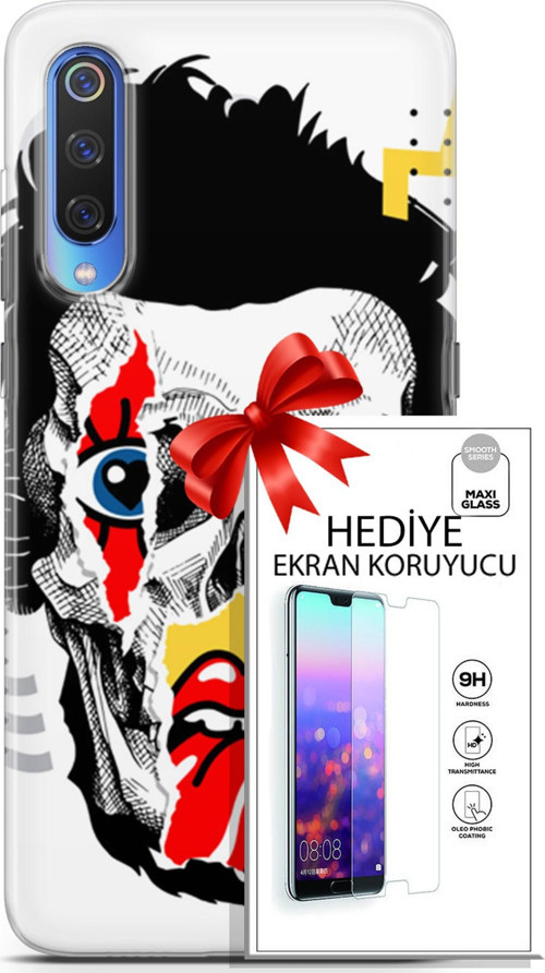 Xiaomi Mi 9 Kılıf Orijinal Seri Punky 05 Karışık Koruma Kılıfı + Ekran Koruyucu