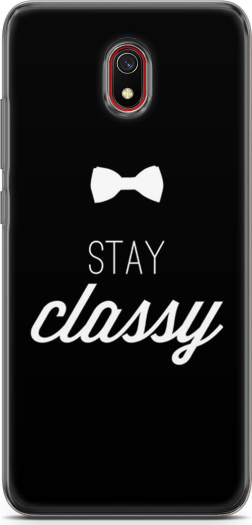 Xiaomi Redmi 8A Kılıf Orijinal Seri Typo 18 Stay Classy Parlak Kılıf