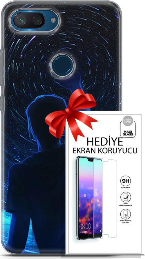 Xiaomi Mi 8 Lite Kılıf Orijinal Seri Neo 14 Batman The Joker Cover Kılıf + Ön Ekran Koruyucu