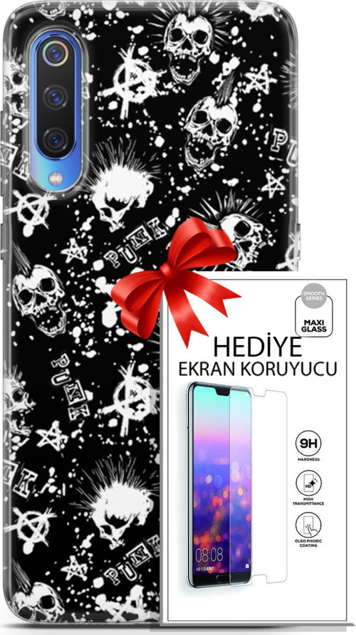 Xiaomi Mi 9 Kılıf Orijinal Seri Punky 23 Çarşı Punk Telefon Kabı Ve Ekran Koruyucu