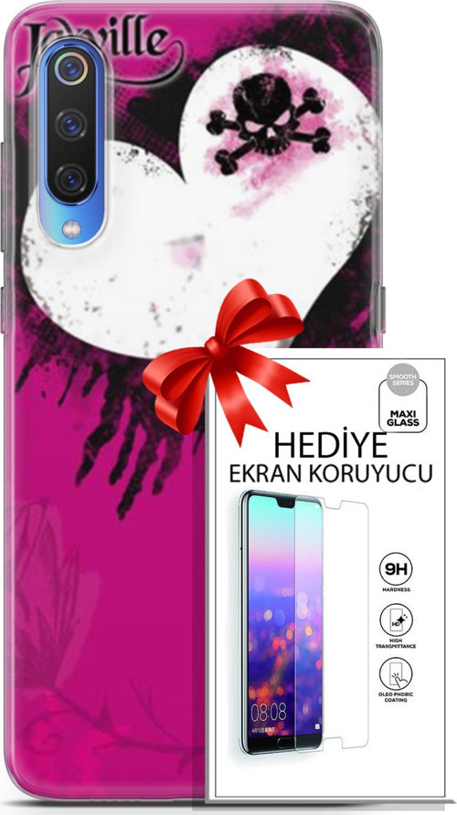 Xiaomi Mi 9 Kılıf Orijinal Seri Punky 27 Jaxville Lazer Kesim Silikon Ekran Koruyucu