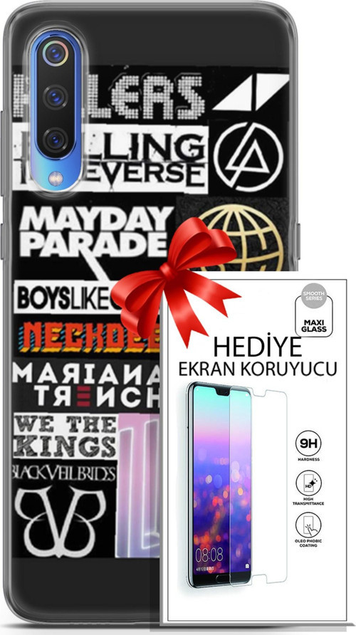 Xiaomi Mi 9 Kılıf Orijinal Seri Punky 28 Killers İz Bırakmayan Kılıf + Ön Ekran Koruyucu
