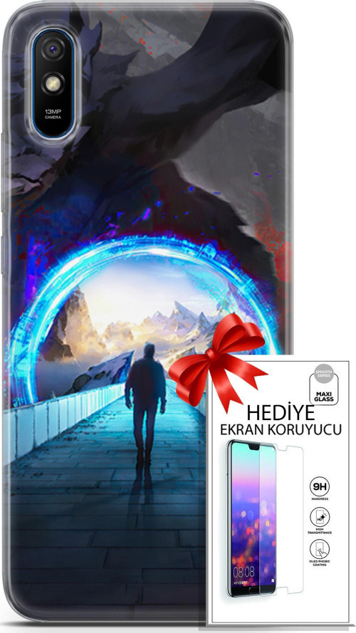 Xiaomi Redmi 9A Kılıf Orijinal Seri Algorand 06 Tünelin Sonu Koruyucu Kapak Ekran Koruyucu