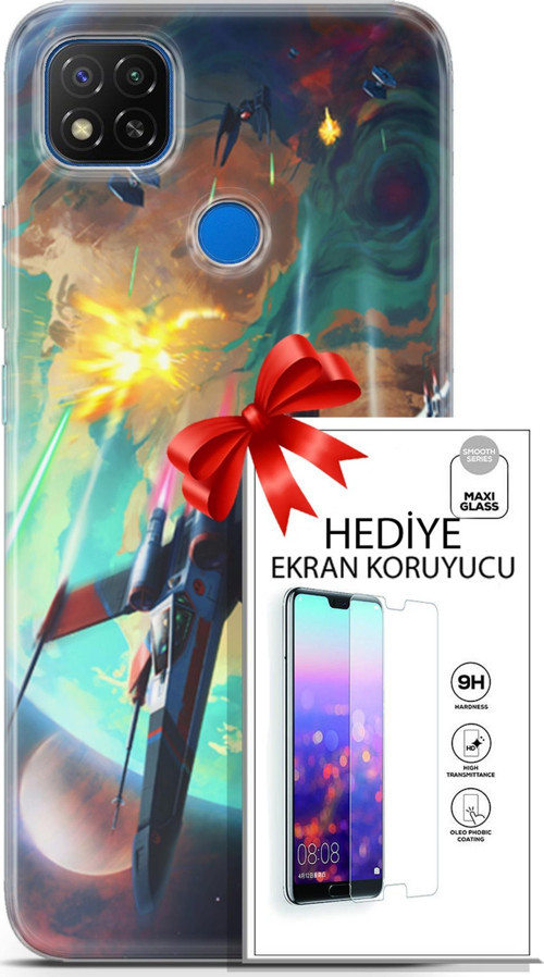 Xiaomi Redmi 10A Kılıf Orijinal Seri Neo 17 Harley & Punchline Yumuşak Kılıf + Ekran Koruyucu