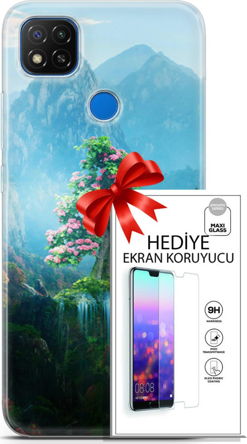 Xiaomi Redmi 10A Kılıf Orijinal Seri Neo 29 Red Hood Leke Tutmaz Kapak + Ekran Koruyucu