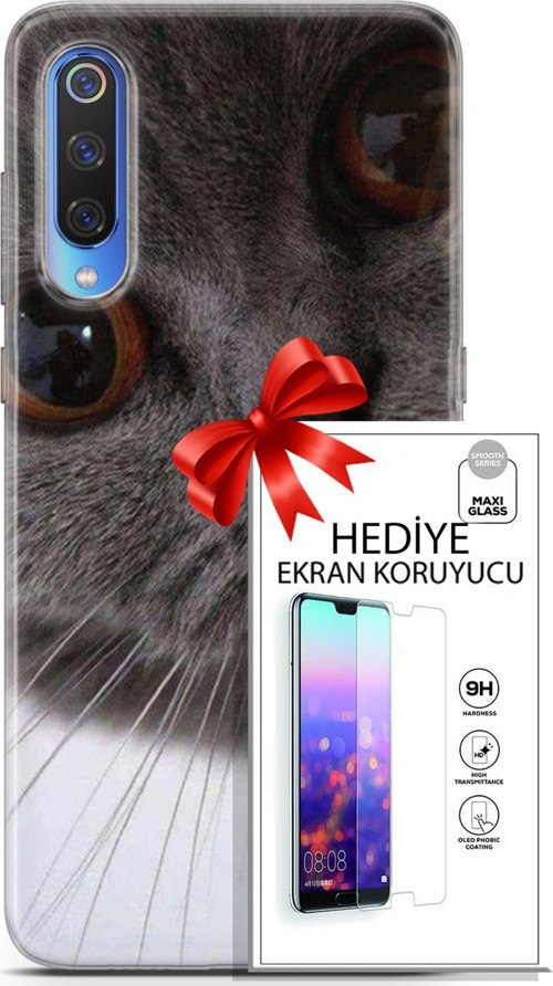 Xiaomi Mi 9 Kılıf Orijinal Seri Scotish-British 11 Pov British 4K Baskılı Kılıf + Ekran Koruyucu Ful