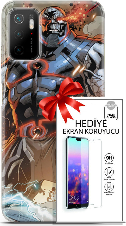 Xiaomi Poco M3 Pro Kılıf Orijinal Seri Dc 09 Darkseid Uv Kılıf Ve Ekran Koruyucu