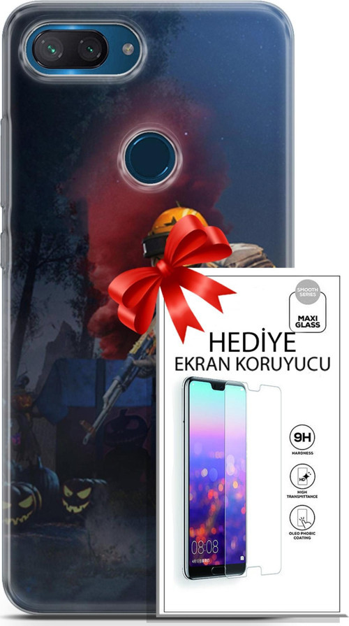 Xiaomi Mi 8 Lite Kılıf Orijinal Seri Pubg 25 Çatışma Soyulmayan Kılıf + Ekran Koruyucu Full Koruma
