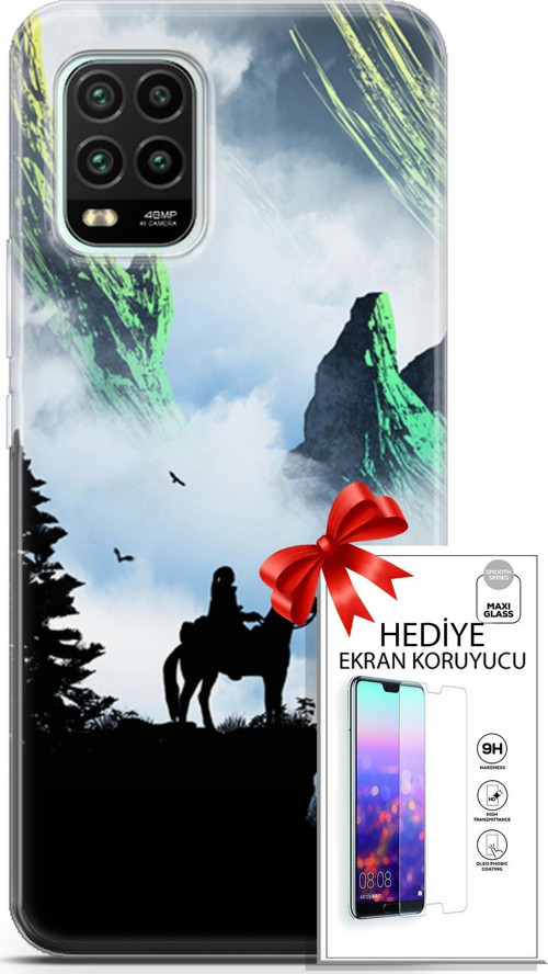 Xiaomi Mi 10 Lite 5G Kılıf Orijinal Seri Algorand 25 Atlı Soyulmayan Kılıf + Ekran Koruyucu Full Koruma