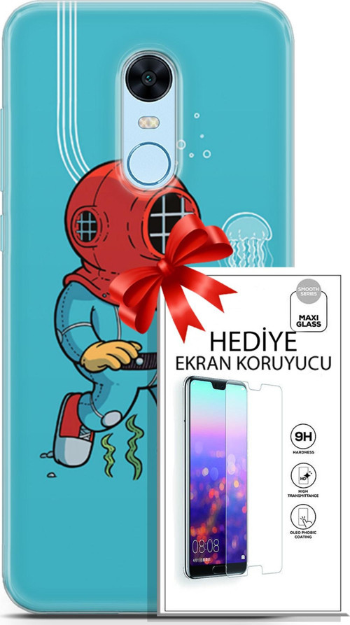 Xiaomi Redmi 5 Plus Kılıf Orijinal Seri Neo 08 Batman Dc Baskılı Kılıf + Ekran Koruyucu