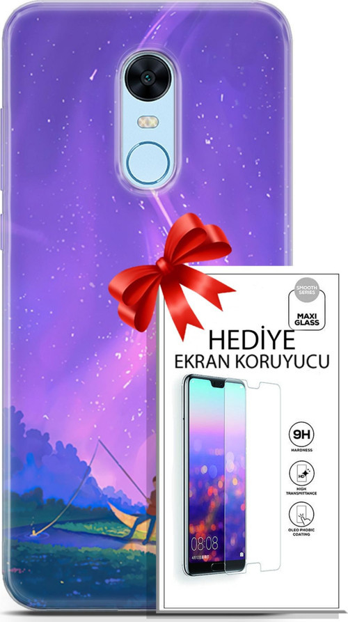 Xiaomi Redmi 5 Plus Kılıf Orijinal Seri Neo 15 Clowhunter Kalın Silikon + Ekran Koruyucu