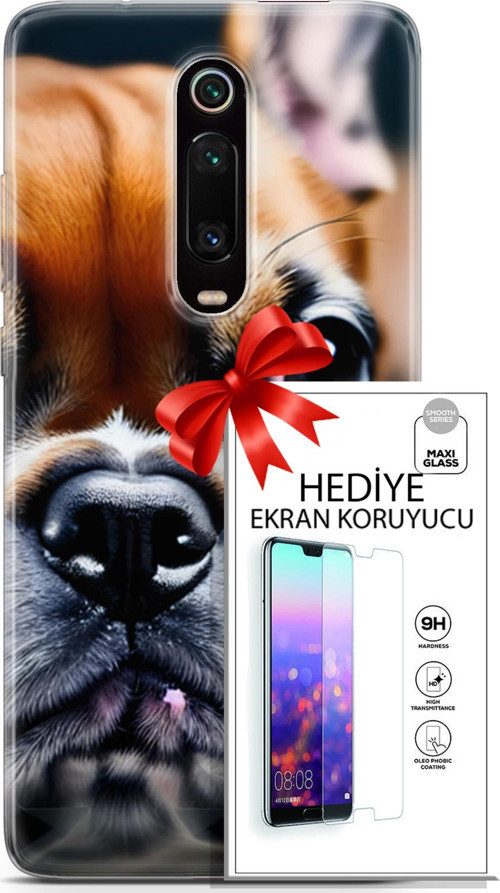 Xiaomi Mi 9T Kılıf Orijinal Seri Dogs 10 İngiliz Mastiff Full Hd Kılıf + Ekran Koruyucu