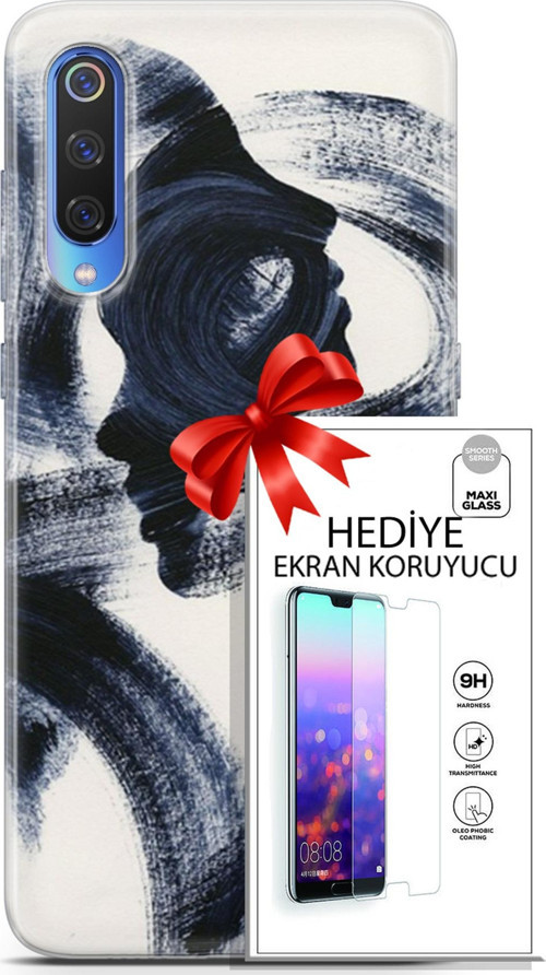 Xiaomi Mi 9 Kılıf Orijinal Seri Soul 10 2 Yüzlü Full Hd Kılıf + Ekran Koruyucu