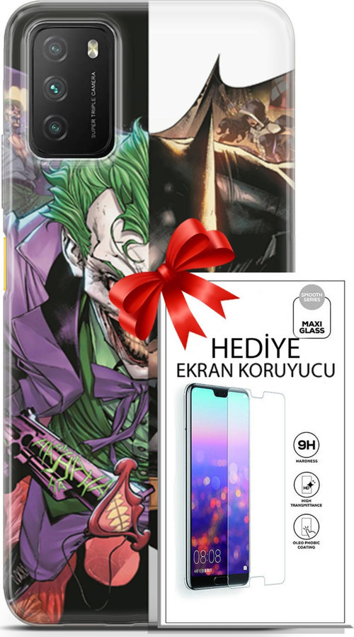Xiaomi Poco M3 Kılıf Orijinal Seri Dc 14 Batman The Joker Cover Kılıf + Ön Ekran Koruyucu