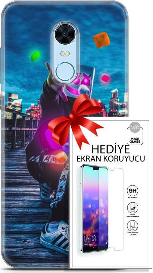 Xiaomi Redmi 5 Plus Kılıf Orijinal Seri Neo 28 Örümcek Kız İz Bırakmayan Kılıf + Ön Ekran Koruyucu