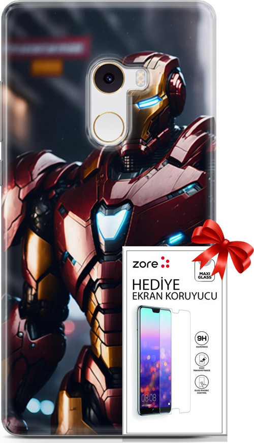 Xiaomi Mi Mix 2 Kılıf Orijinal Seri Supers 23 Iron Man Telefon Kabı Ve Ekran Koruyucu