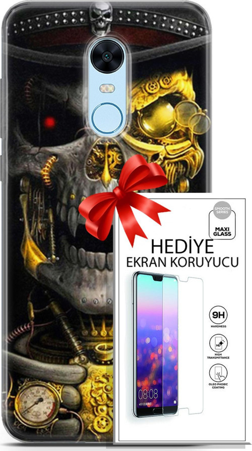 Xiaomi Redmi 5 Plus Kılıf Orijinal Seri Pubg 22 Skeleton Kap + Ekran Koruyucu