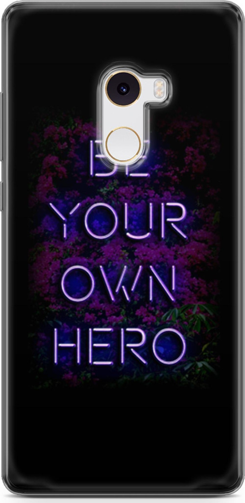 Xiaomi Mi Mix 2 Kılıf Orijinal Seri Typo 15 Be Your Own Hero Kalın Silikon