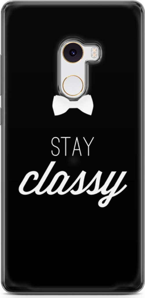 Xiaomi Mi Mix 2 Kılıf Orijinal Seri Typo 18 Stay Classy Parlak Kılıf