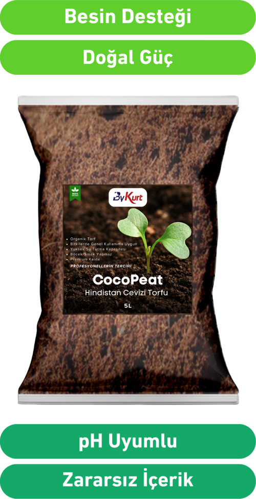 Cocopeat Hindistan Cevizi Torfu %100 Doğal Torf ve Bitki Toprağı Sinek Yapmaz