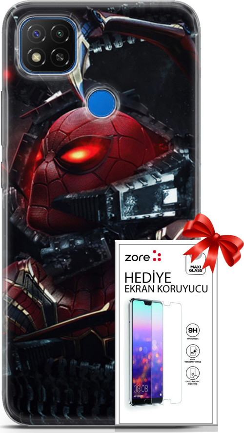 Xiaomi Redmi 10A Kılıf Orijinal Seri Supers 20 Doctor Octopus Renkli Kılıf Ekran Koruyucu