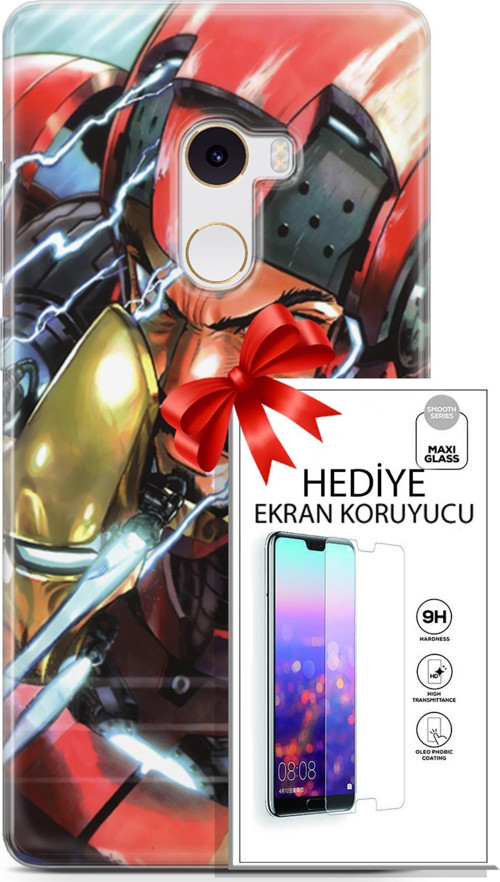 Xiaomi Mi Mix 2 Kılıf Orijinal Seri Dc 05 Iron Man Koruma Kılıfı + Ekran Koruyucu