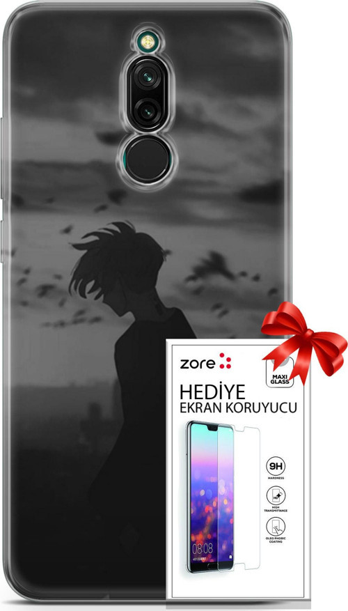 Xiaomi Redmi 8 Kılıf Orijinal Seri Supers 26 Gambar Anime Soft Kapak + Ekran Koruyucu