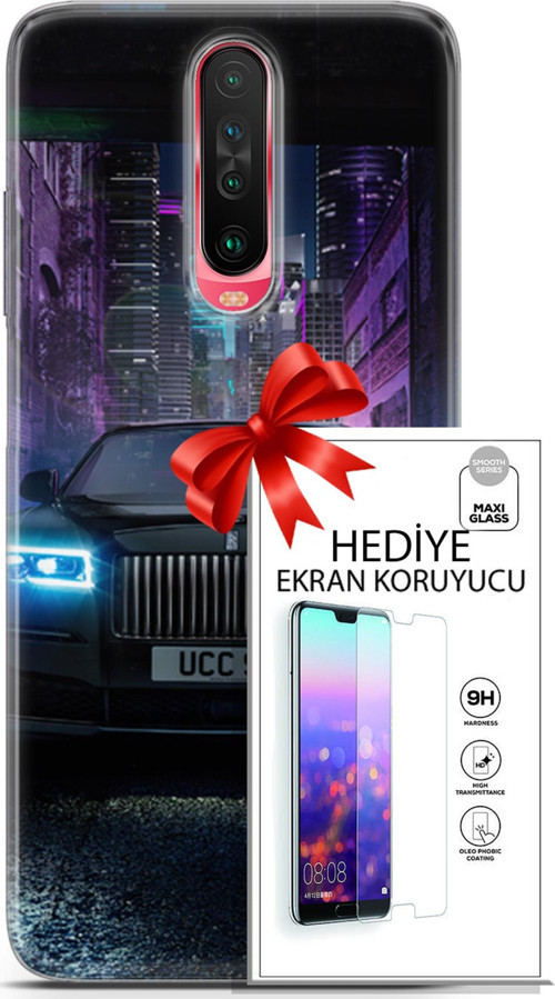 Xiaomi Poco X2 Kılıf Orijinal Seri Fantasy 12 Rolls Royce Tasarım Kılıf + Ekran Koruyucu