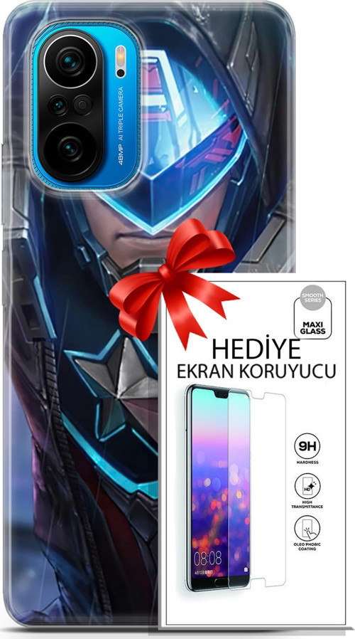 Xiaomi Poco F3 Kılıf Orijinal Seri Dc 22 Kaptan Amerika Kap + Ekran Koruyucu