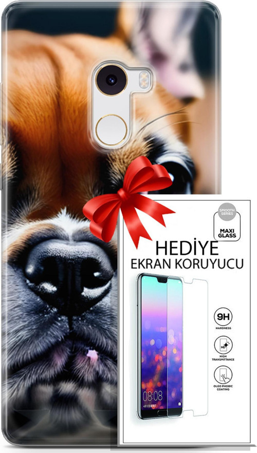 Xiaomi Mi Mix 2 Kılıf Orijinal Seri Dogs 10 İngiliz Mastiff Full Hd Kılıf + Ekran Koruyucu