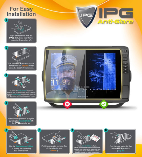 Humminbird XPLORE 9 CMSI+ Fish Finder - IPG Anti-Glare Yansıma Önleyici Mat Ekran Koruyucu