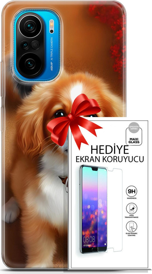 Xiaomi Poco F3 Kılıf Orijinal Seri Dogs 14 King Charles Spaniel Cover Kılıf + Ön Ekran Koruyucu