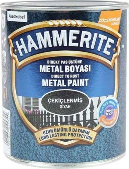 Hammerite Pas Üstü Metal Boyası Çekiçlenmiş Siyah 2,5Lt