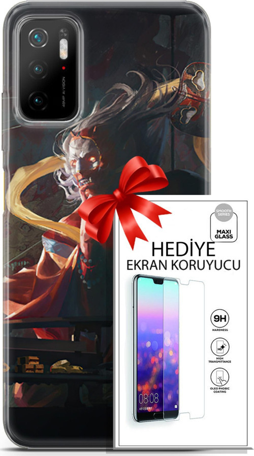 Xiaomi Poco M3 Pro Kılıf Orijinal Seri Neo 07 Batman Vs Deathstroke Desenli Kılıf + Ön Ekran Koruyucu
