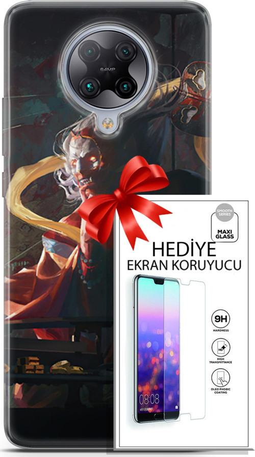 Xiaomi Poco F2 Pro Kılıf Orijinal Seri Neo 07 Batman Vs Deathstroke Desenli Kılıf + Ön Ekran Koruyucu