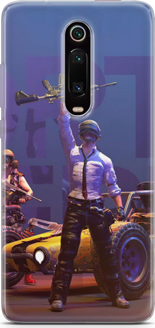 Xiaomi Mi 9T Kılıf Orijinal Seri Pubg 05 Silahlı Karakter Koruma Kılıfı + Ekran Koruyucu
