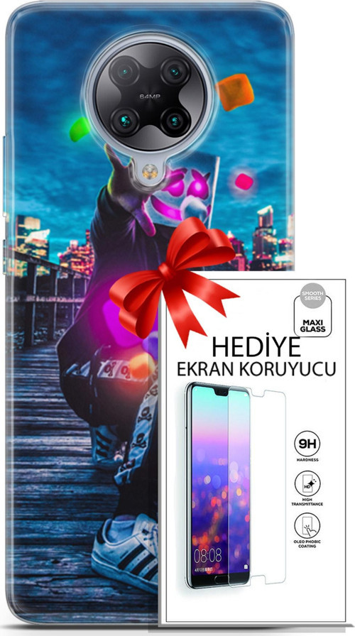Xiaomi Poco F2 Pro Kılıf Orijinal Seri Neo 28 Örümcek Kız İz Bırakmayan Kılıf + Ön Ekran Koruyucu