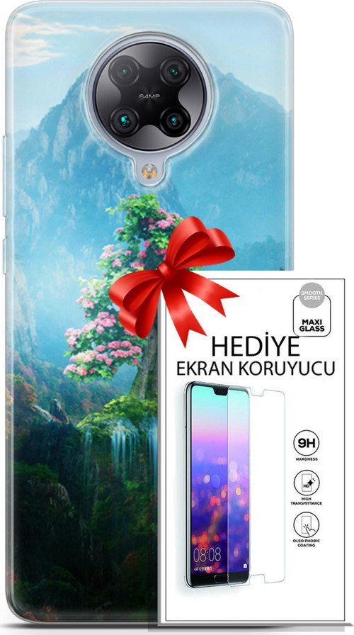 Xiaomi Poco F2 Pro Kılıf Orijinal Seri Neo 29 Red Hood Leke Tutmaz Kapak + Ekran Koruyucu