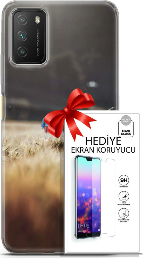 Xiaomi Poco M3 Kılıf Orijinal Seri Pubg 03 Ana Karakter Arka Kapak + Ekran Koruyucu