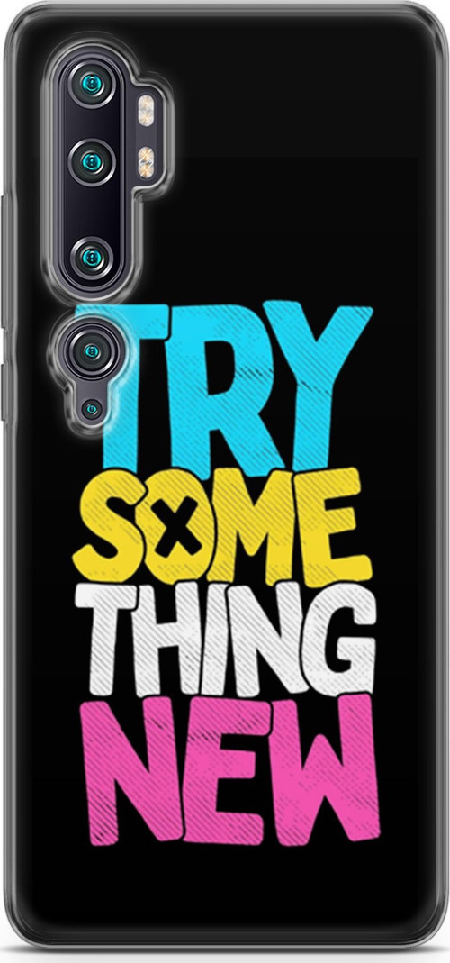 Xiaomi Mi Note 10 Pro Kılıf Orijinal Seri Typo 01 Try Some Thing New Telefon Kılıfı