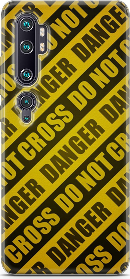 Xiaomi Mi Note 10 Pro Kılıf Orijinal Seri Typo 05 Danger Koruma Kılıfı