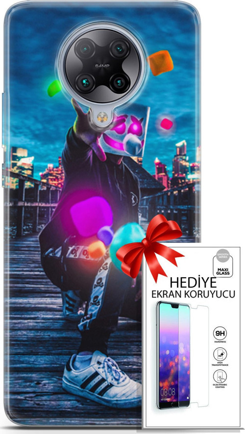 Xiaomi Poco F2 Pro Kılıf Orijinal Seri Algorand 10 Köprü Full Hd Kılıf + Ekran Koruyucu