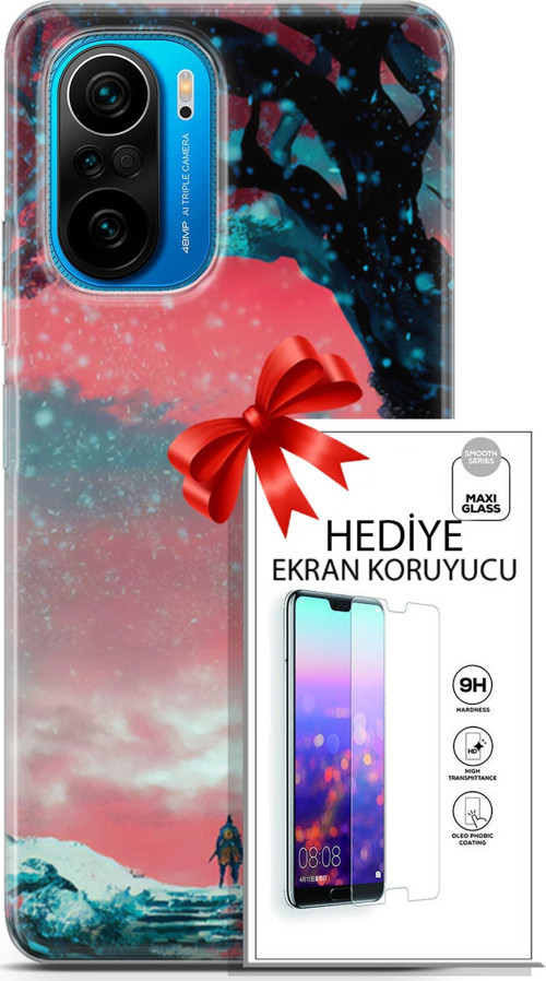 Xiaomi Poco F3 Kılıf Orijinal Seri Neo 01 Bıçaklı Joker Telefon Kılıfı + Ekran Koruyucu