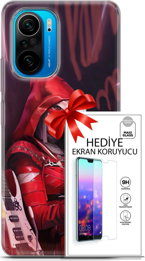 Xiaomi Poco F3 Kılıf Orijinal Seri Pubg 20 Selfie Mod Renkli Kılıf Ekran Koruyucu
