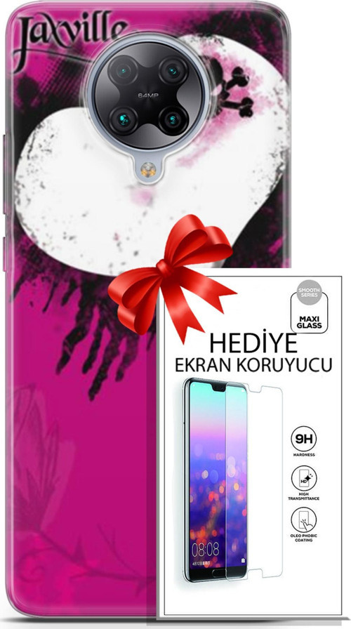 Xiaomi Poco F2 Pro Kılıf Orijinal Seri Punky 27 Jaxville Lazer Kesim Silikon Ekran Koruyucu