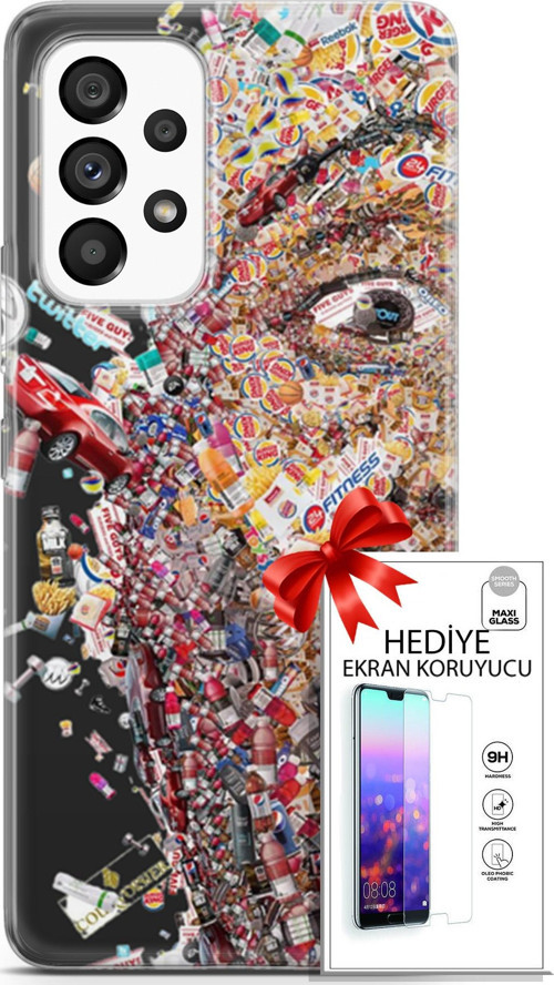 Samsung Galaxy A53 5G Kılıf Orijinal Seri Cardano 09 Fitness Uv Kılıf Ve Ekran Koruyucu