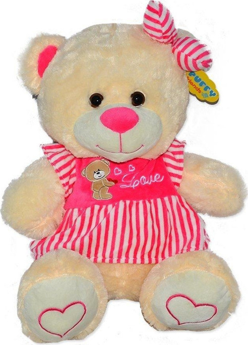 08334 Oturan Elbiseli Peluş Ayı 40 Cm