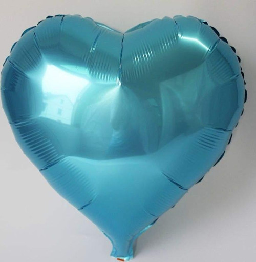 Kalp Balon Folyo Açık Mavi 45 Cm 18 İnç