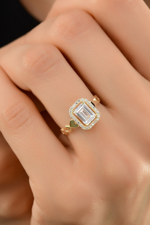 14 Ayar Tektaş Baget Sonsuzluk Altın Yüzük