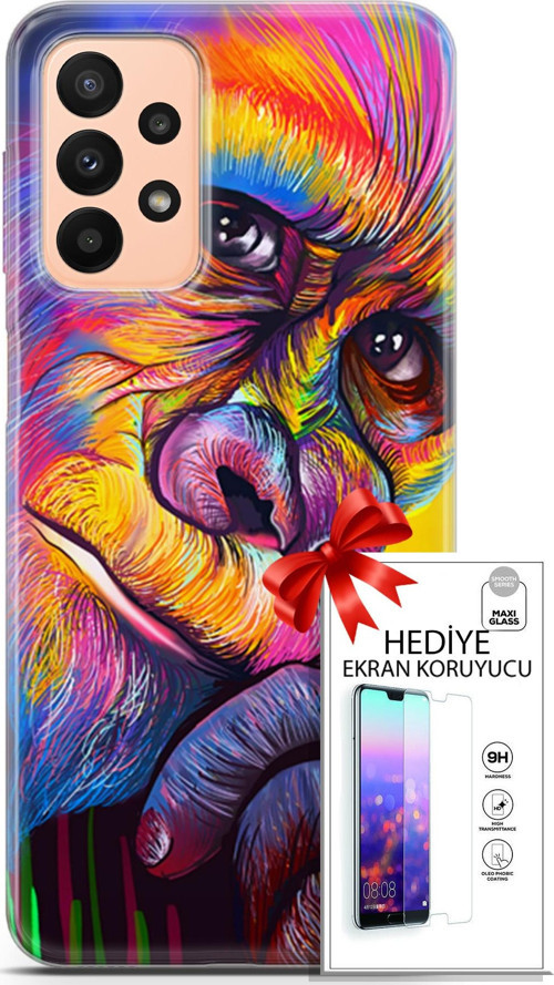 Samsung Galaxy A23 4G Kılıf Orijinal Seri Bounce 26 Skylar Carter Soft Kapak + Ekran Koruyucu
